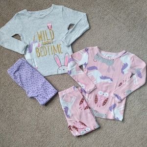Carter's 2T Pajamas Two Sets Girls 2T Unicorn Pajamas. Carter's Just One You.